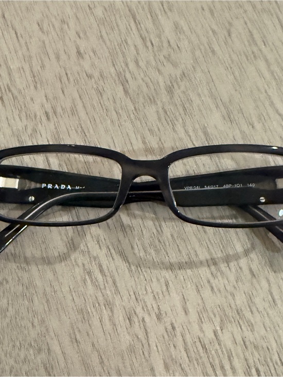 Prada Accessories - Prada Black Rectangular Eyeglass Frames with Original Case